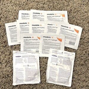 Medela and Lansinoh Soothing Gel Pads for breastfeeding mamas